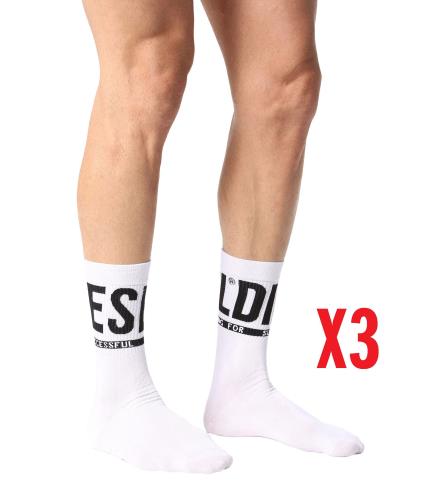 DIESEL ロゴ3Pクルー丈ソックス (DEM534085)