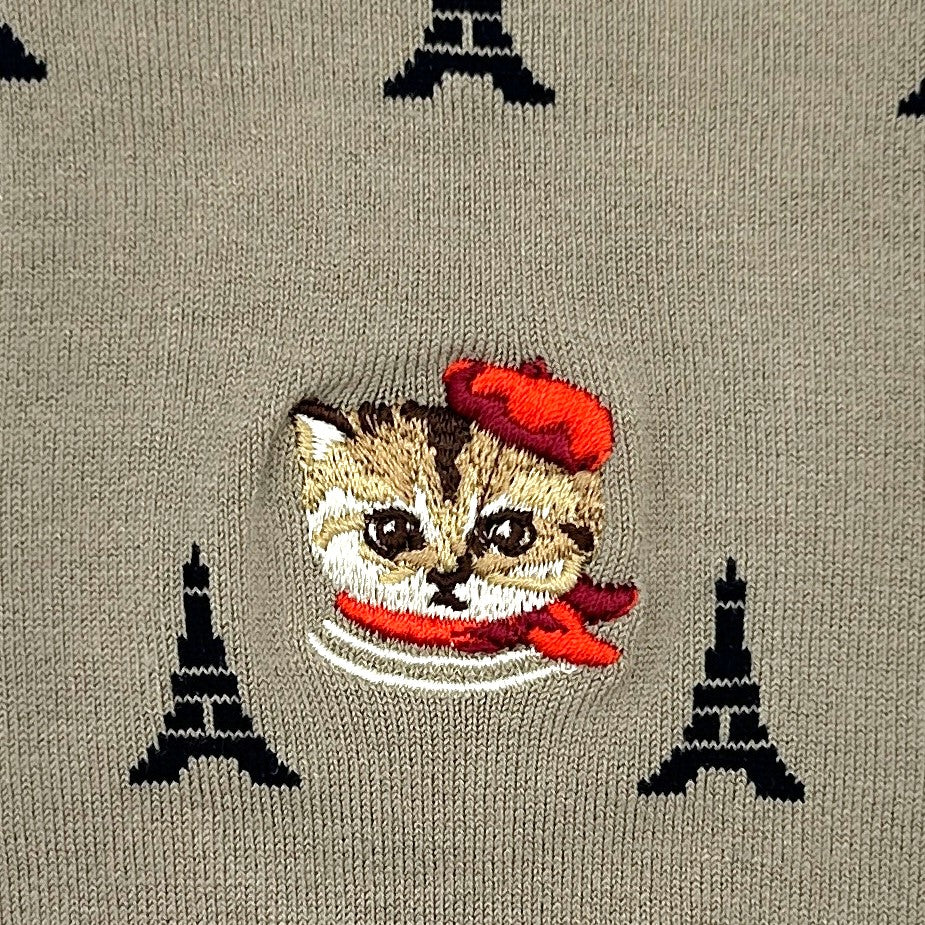 PAUL & JOE クルー丈 エッフェル塔パリヌネット刺繍(PJM644031)