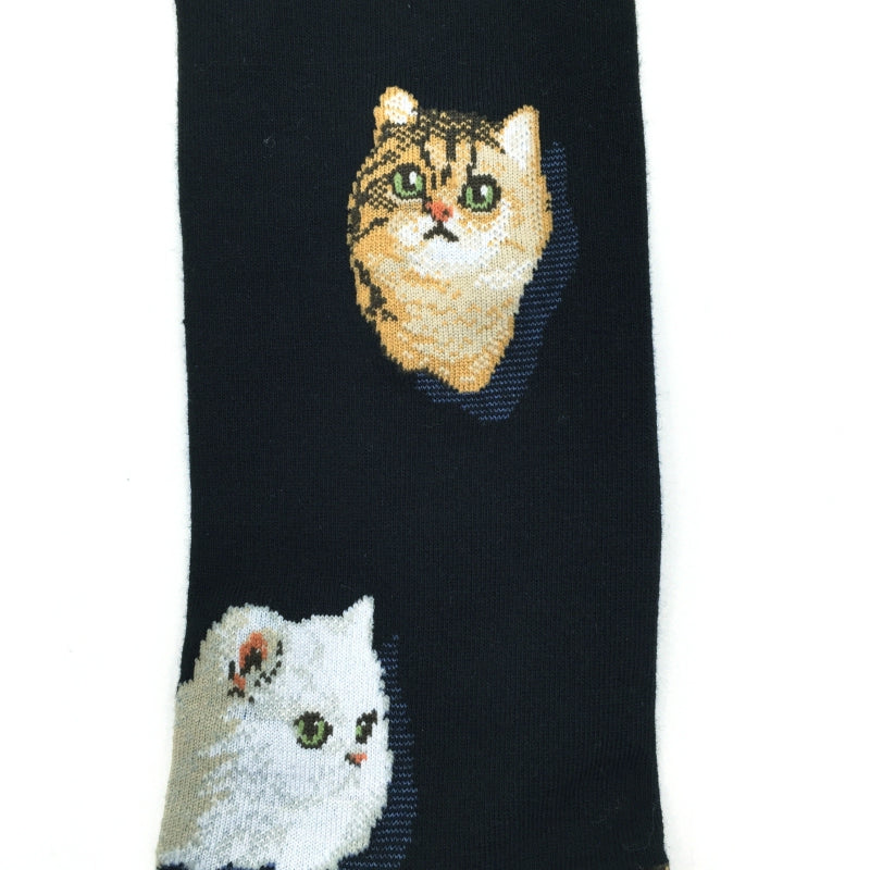 PAUL & JOE クルー丈オールオーバーキャット総柄 靴下(PJM734011)