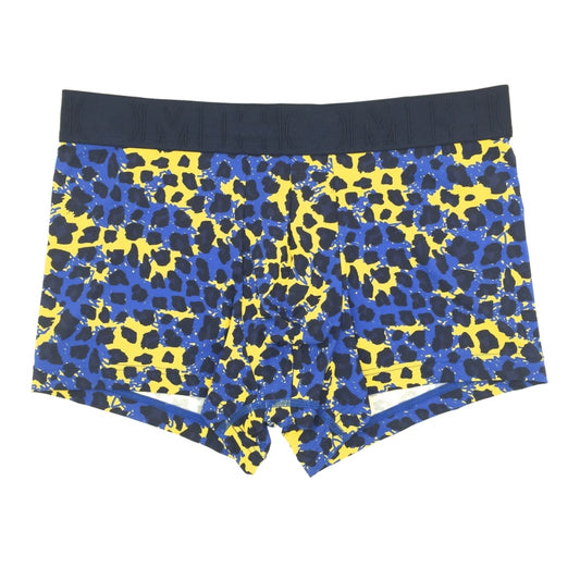 【SALE】ナイロンボクサーブリーフ ブルー×イエローヒョウ柄 402364-POBI (HMB712364-35)