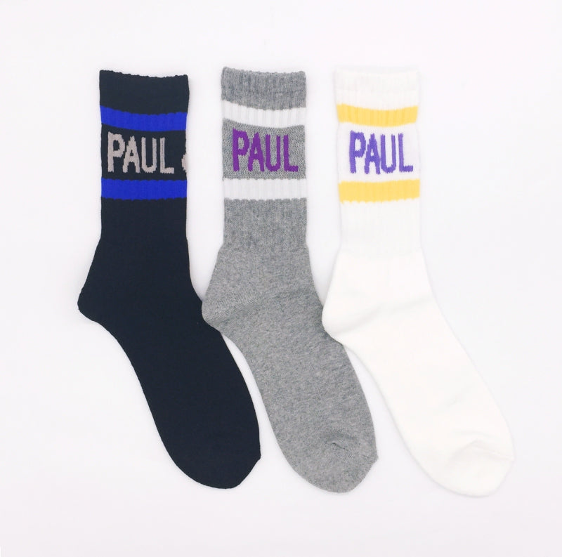 PAUL & JOE クルー丈ラインロゴ 靴下(PJM634001)