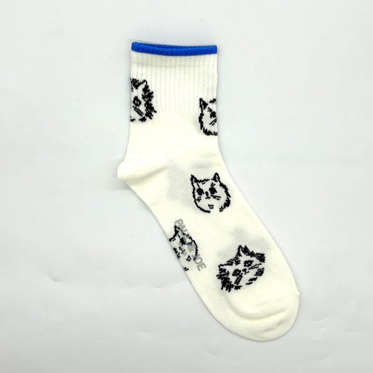 PAUL & JOE アメリブキャットフェイス柄ソックス くるぶし丈(PJM643026)