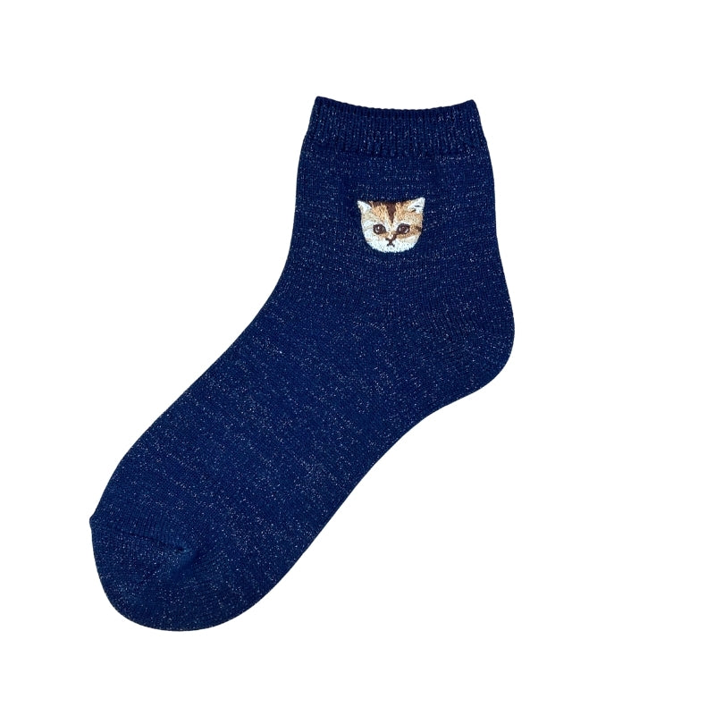 PAUL&JOE アンクル　ユニバーサルサイズラメ無地ヌネット刺繍 (PJM662081)