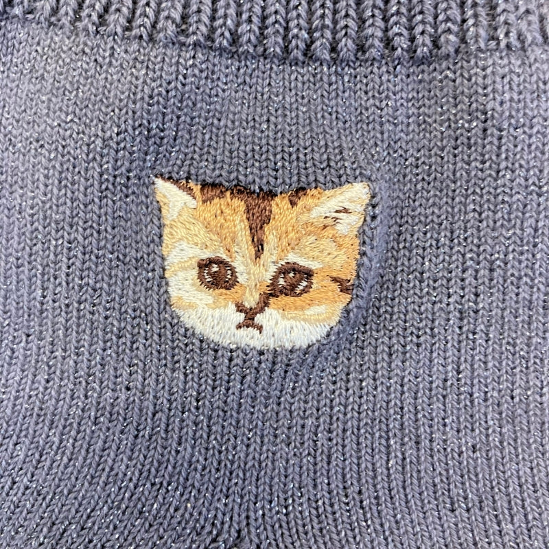 PAUL&JOE アンクル　ユニバーサルサイズラメ無地ヌネット刺繍 (PJM662081)