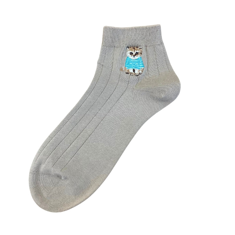 PAUL&JOE アンクル　１０Ｘ１リブお座りヌネット刺繍 (PJM662082)