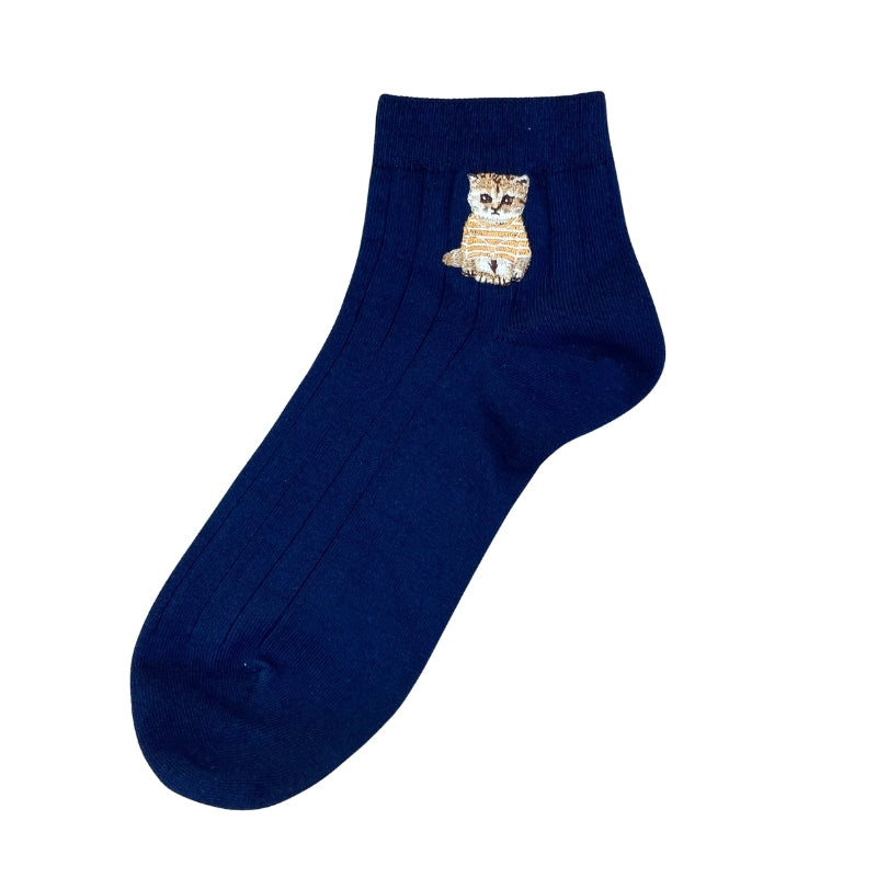 PAUL&JOE アンクル　１０Ｘ１リブお座りヌネット刺繍 (PJM662082)