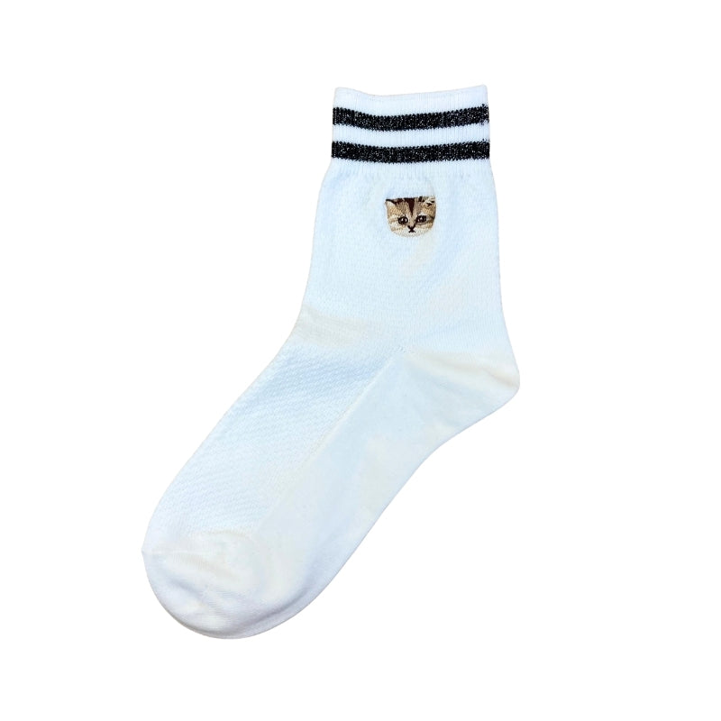 PAUL&JOE クルブシ　ユニバーサルサイズカノコヌネット刺繍 (PJM663080)