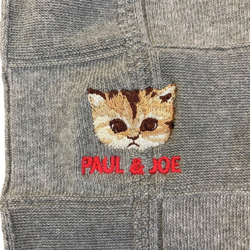 PAUL&JOE クルー　リンクスブロックチェック　ヌネット刺繍 (PJM664077)