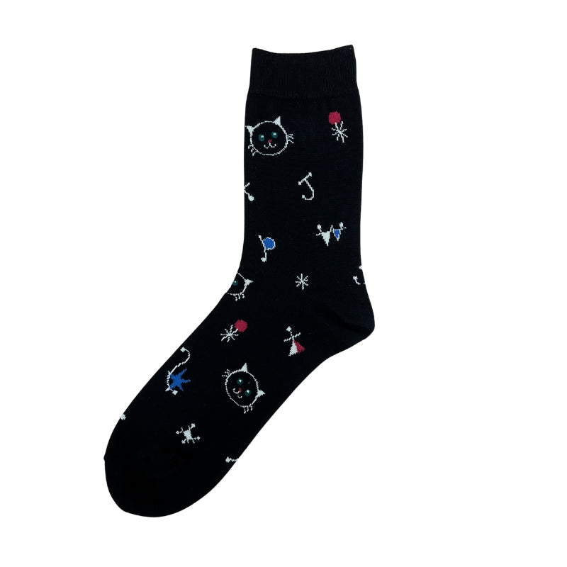 PAUL&JOE クルー　ＡＲＴ　ＣＡＴ　総柄 (PJM664079)