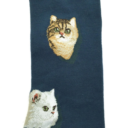 PAUL & JOE クルー丈オールオーバーキャット総柄 靴下(PJM734011)