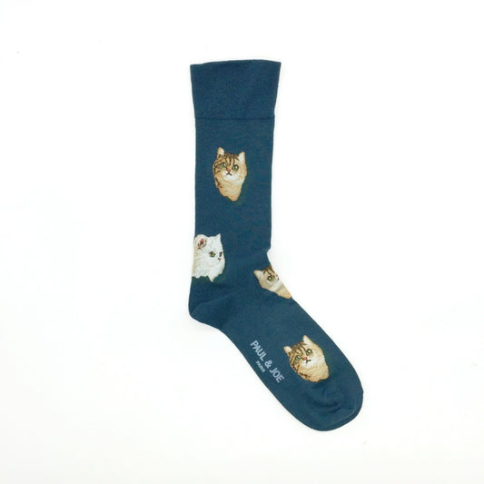 PAUL & JOE クルー丈オールオーバーキャット総柄 靴下(PJM734011)